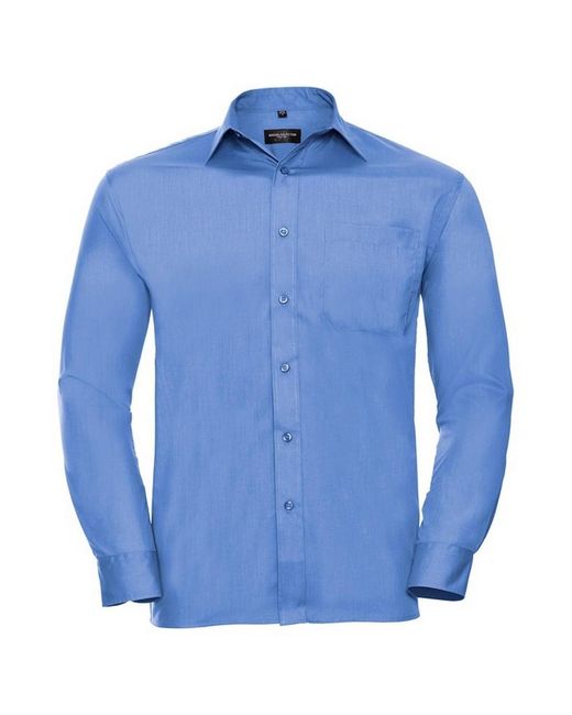 Russell Blue Collection Poplin Easy-Care Long-Sleeved Shirt (Corporate) for men