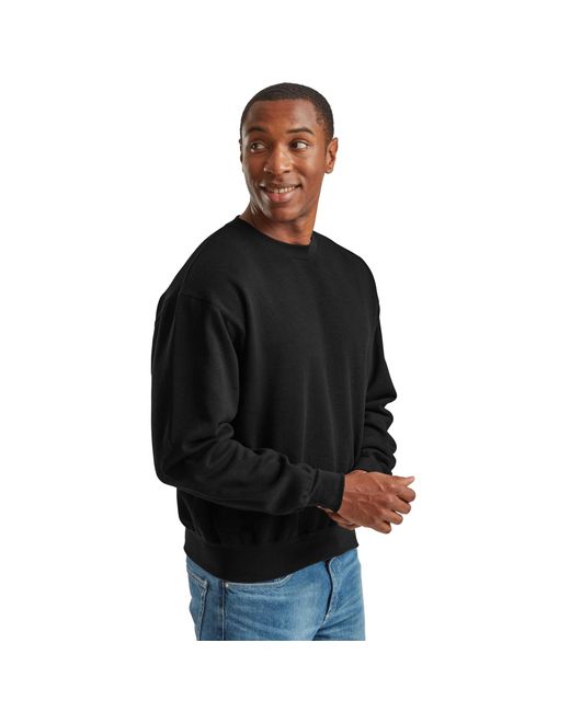 Fruit Of The Loom Black Adult Supercotton Sweatshirt