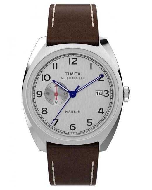 Timex Gray Marlin Sub-dial Automatic Brown Watch Tw2v62000 Leather for men