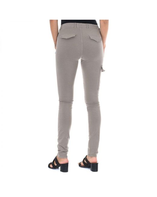 Met Gray Long Plush Pants With Elastic Fabric 10Dbf0549-J100