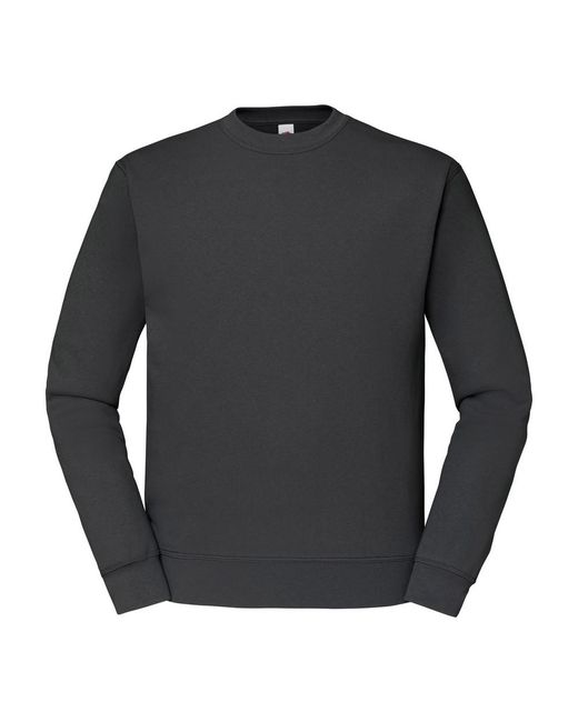 Fruit Of The Loom Black Classic 80/20 Set-In Sweatshirt (Light Graphite) for men