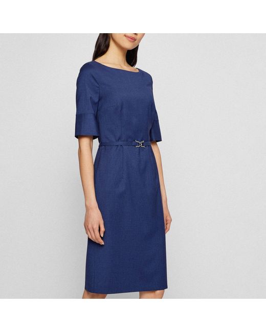 Boss Blue Dirusila Dress
