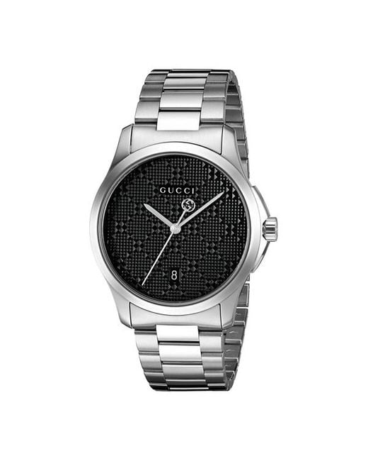 Gucci Ya126460 Horloge in het Zwart voor heren Lyst NL