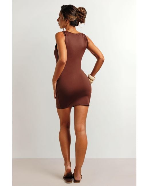 Boohoo Brown Super Soft Mini Dress