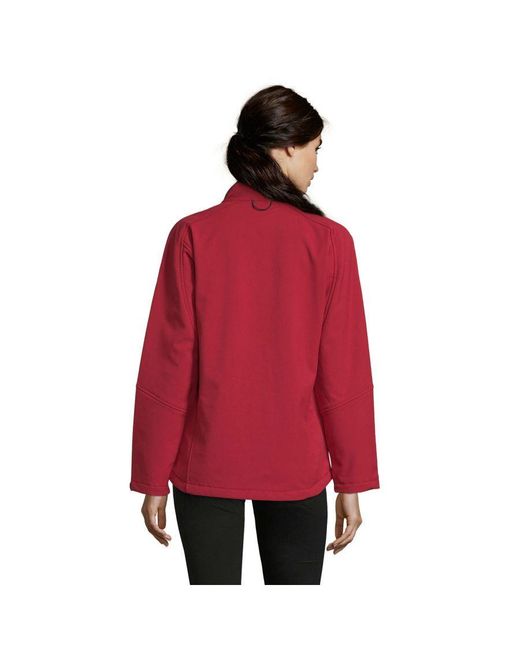 Sol's Red Ladies Roxy Soft Shell Jacket (Breathable, Windproof And Water Resistant)