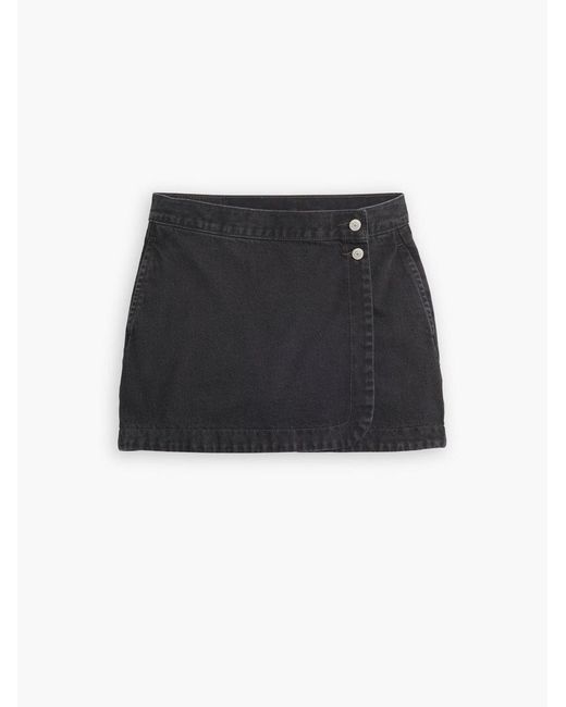 Levi's Black Levi's Open Mind Wrap Skirt