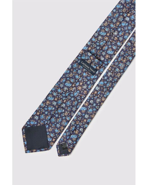Suit Direct Blue Floral Tie for men