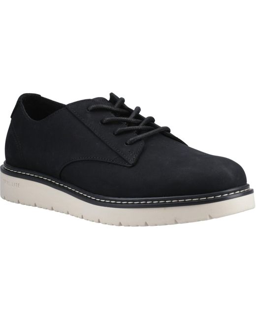 TOMS Black Navi Trvl Lite Leather Oxford Shoes for men