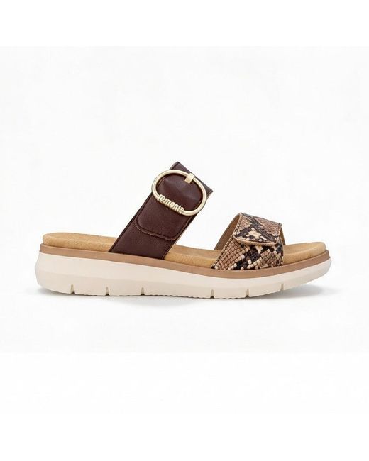 Remonte Brown D2K57 Cross Strap Sandals