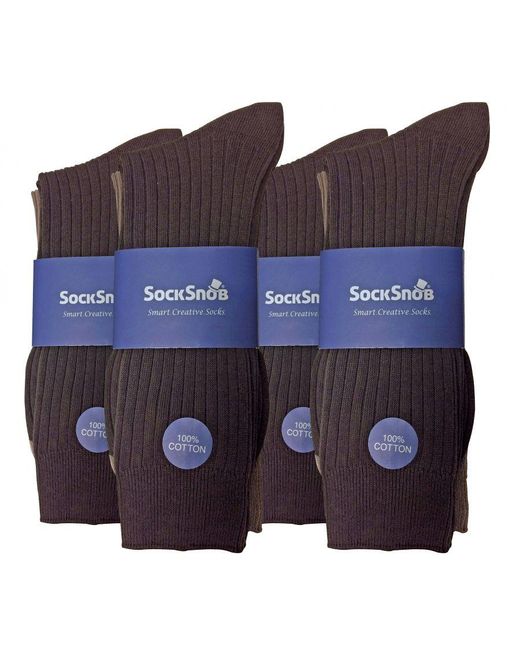 Sock Snob Gray 12 Pair Multipack 100% Cotton Socks for men