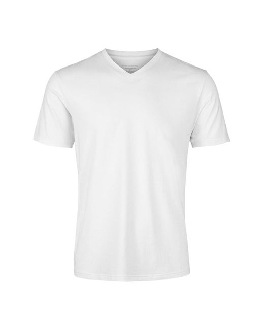 Panos Emporio White Bamboo Cotton Blend V-Neck T-Shirt for men