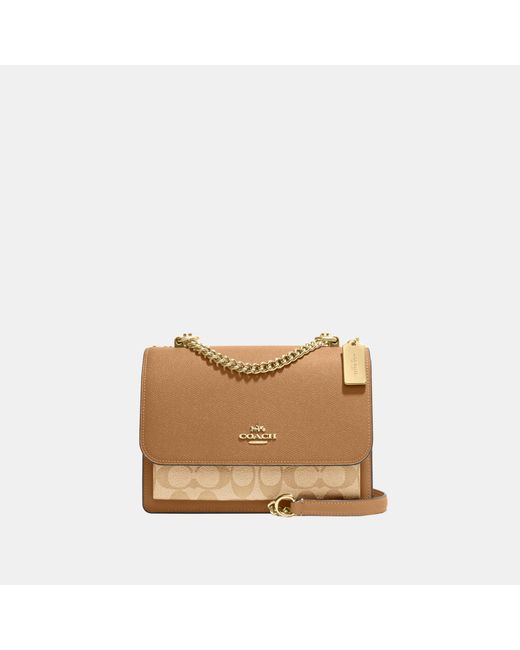 COACH White Signature Klare Crossbody Bag
