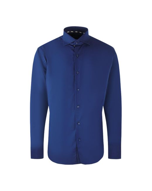 Aquascutum Blue Brand Logo Long Sleeve Shirt Cotton for men