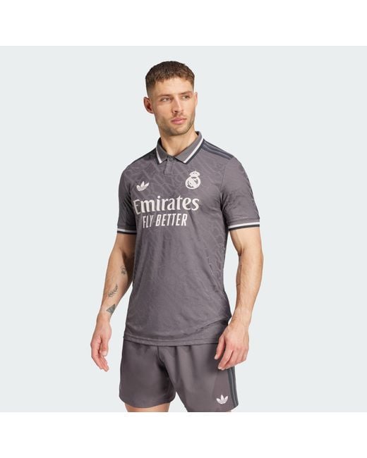 Adidas Originals Gray Real Madrid 24/25 Third Jersey for men
