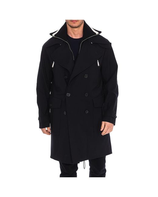DSquared² Black Double Layer Trench Coat S74Ah0094-S40320 for men