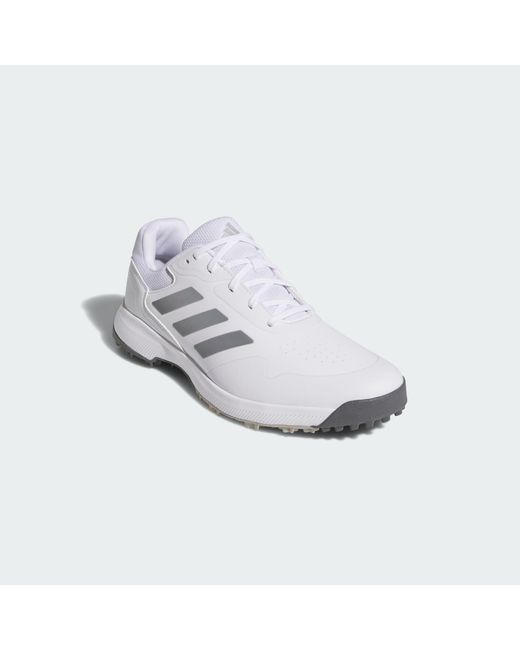 Adidas Originals White Traxion Response Spikeless Golf Shoes for men