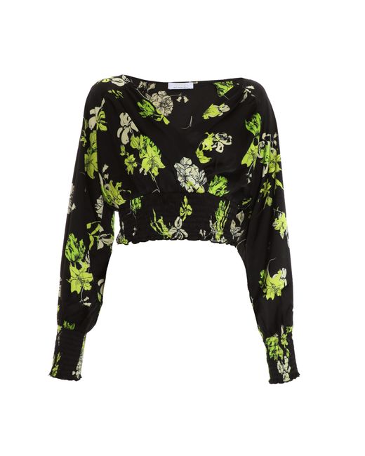 Quiz Green Wrap Crop Top