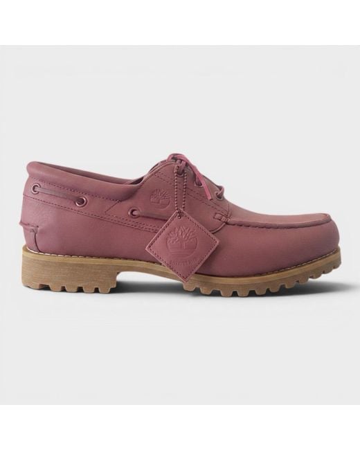 Timberland Red Highsnobiety 3-Eye Lug Boat Shoe Leather for men