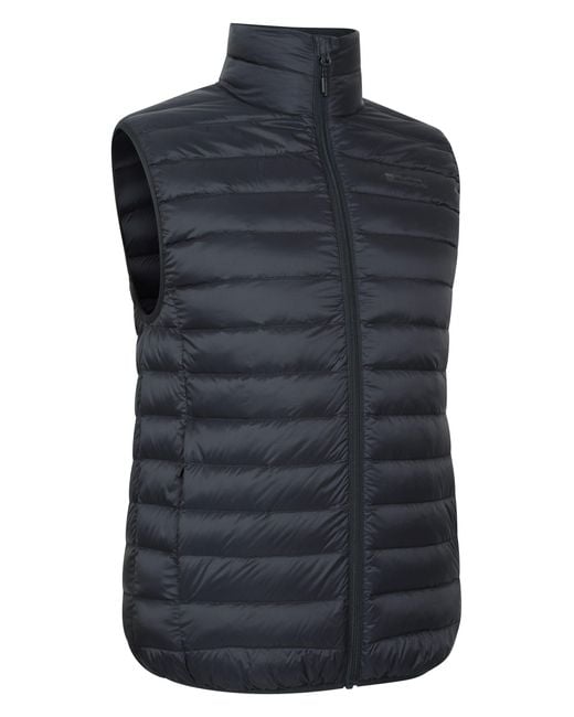 Mountain Warehouse Blue 'Featherweight Ii' Down Gilet Water Resistant Casual Body Warmer Jacket Polyamide for men