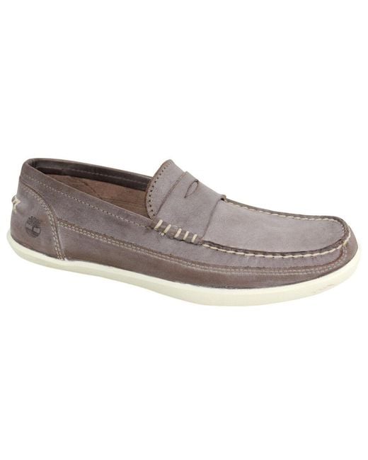 Timberland Gray Earthkeepers Heritage Leather Loafers Shoes A13Zg B74C Leather (Archived) for men