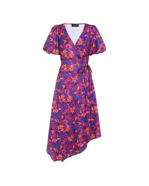 little mistress purple dresses Little Mistress Iris Texture Frill Midaxi Dress She Selected