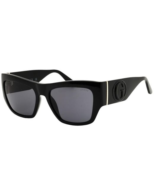 Guess Gray Shiny Oversized Sunglasses