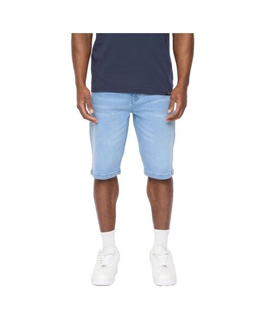 Crosshatch Blue Hammersmith Denim Shorts (Light Wash) for men