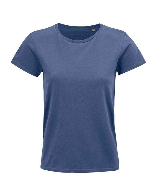 Sol's Blue Organic Cotton Short Sleeve T-Shirt