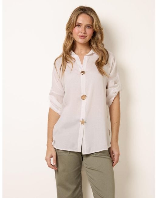 Blue Vanilla Natural Button Shirt