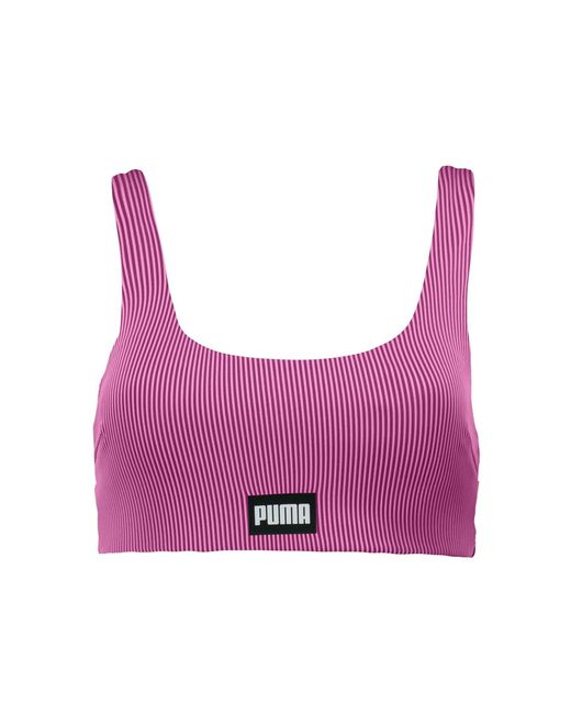 PUMA Purple Scoop Neck Bikini Top