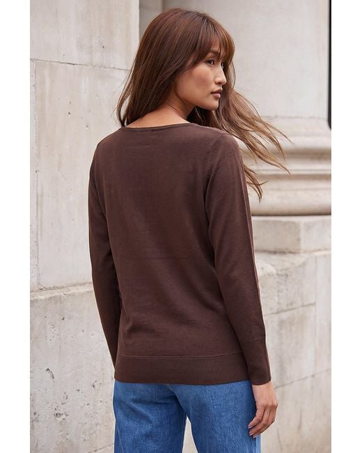 Roman Brown Floral Sparkle Hotfix Knit Jumper