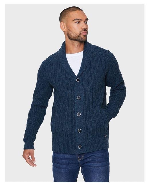 Men's blue store shawl cardigan