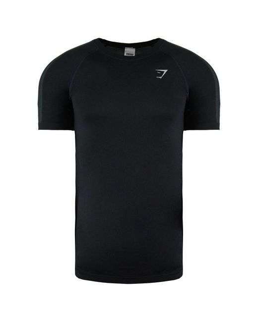 GYMSHARK Aspect Black T-shirt Nylon for men