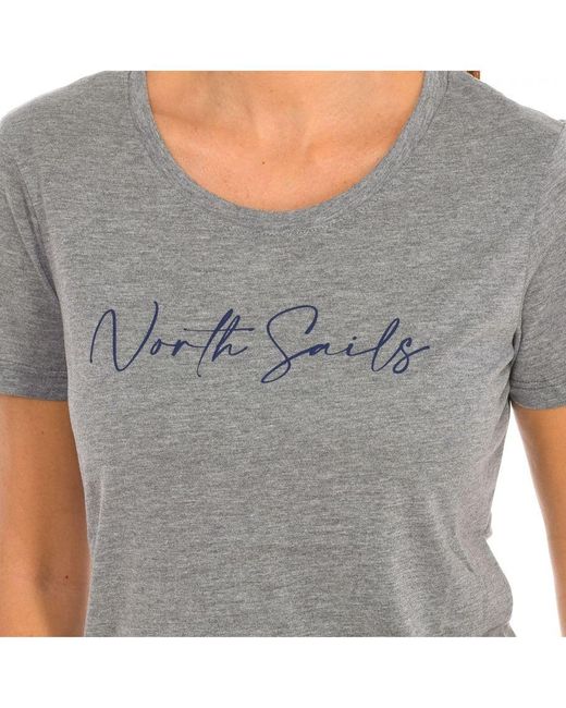 North Sails Gray Womenss Short Sleeve T-Shirt 9024330