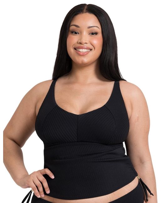 Curvy Kate Black Cs034408 Jet Set Non Wired Tankini Top