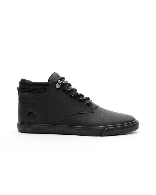 Lacoste Esparre Winter 3 C Lace-up Black Smooth Leather Boots 738cma0030 02h Leather for men