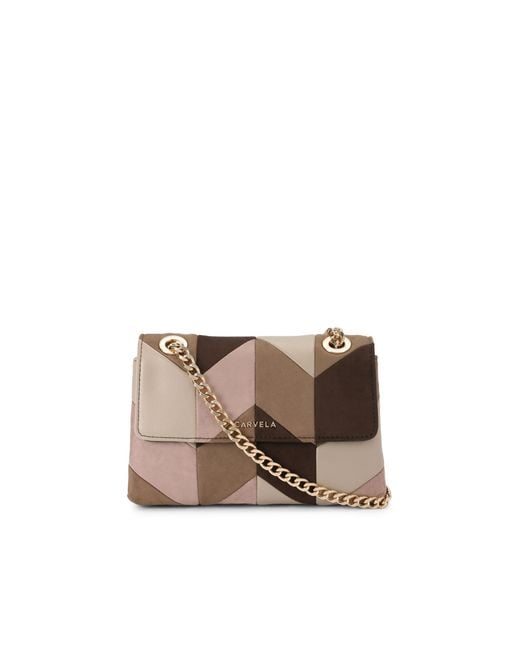 Carvela Kurt Geiger Gray Rosa Chain Shoulder Bag
