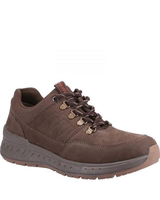 Cotswold Brown Longford Leather Shoes () for men