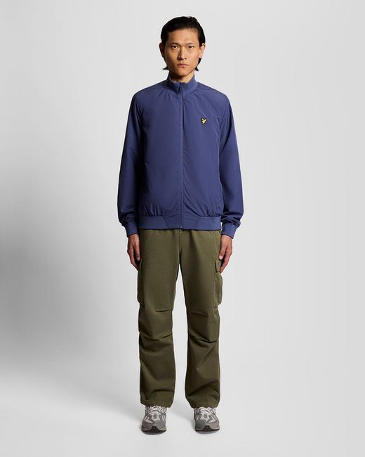 Lyle & Scott Blue Funnel Neck Shell Jacket for men