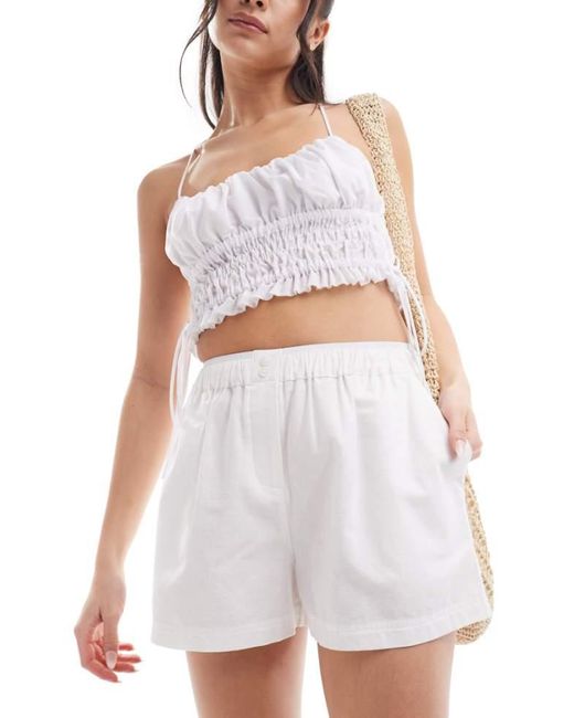 Collusion White Beach Woven Boxer Short