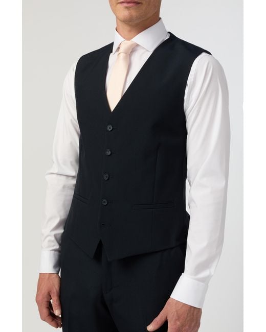 Limehaus Blue Regular Fit Waistcoat for men