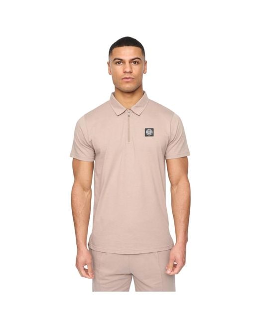 Henleys Pink Henychill Polo And Shorts Set Cotton for men