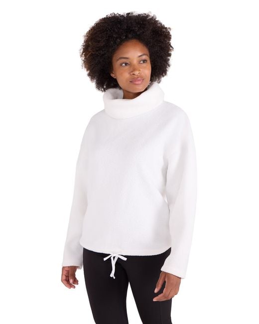 Mountain Warehouse White 'Rydal' Cowl Neck Fleece Sweater Casual Winter Coat