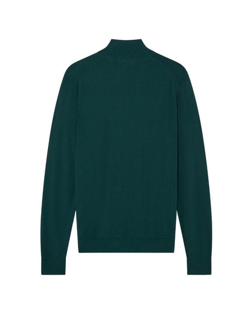Ted Baker Green Artiss Core Quarter Zip Cotton for men