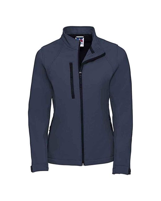 Russell Blue Ladies 3 Layer Soft Shell Jacket (French)