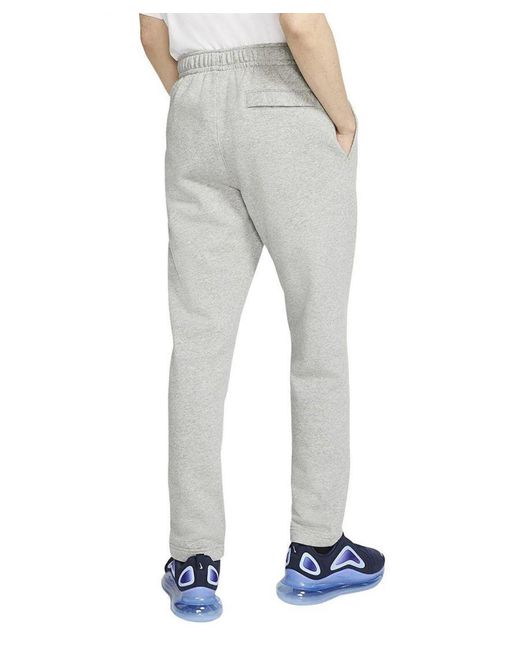 Nike Gray Sportswear Club Fleece Openhem Joggers for men