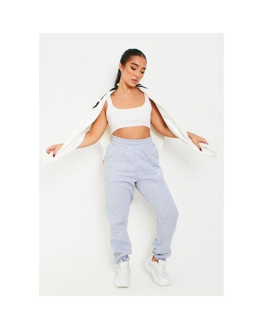Missy Empire Blue Missy Empire Cuffed Jogger