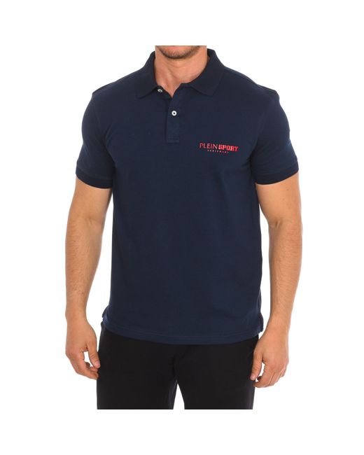 Philipp Plein Blue Pips500 Short Sleeve Polo for men