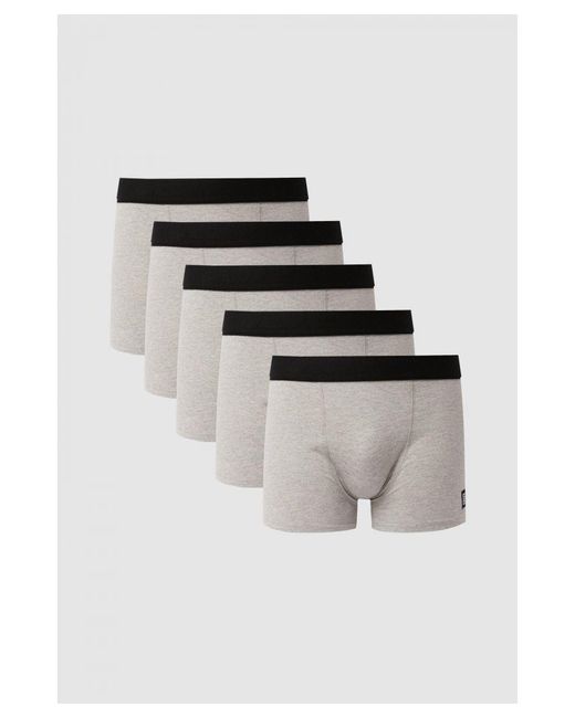 Burton White 5 Pack Cotton Trunks for men