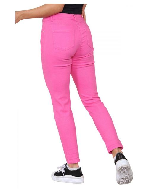 M&CO. Pink High Rise Tapered Straight Leg Mom Jeans